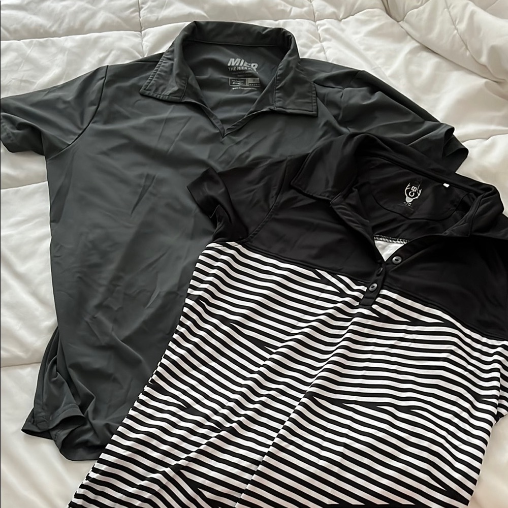 Women’s Black and Gray Polo Shirt